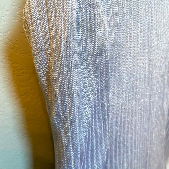 JS Collections Silver Shimmer Ribbed Tank - Picture 2 of 4